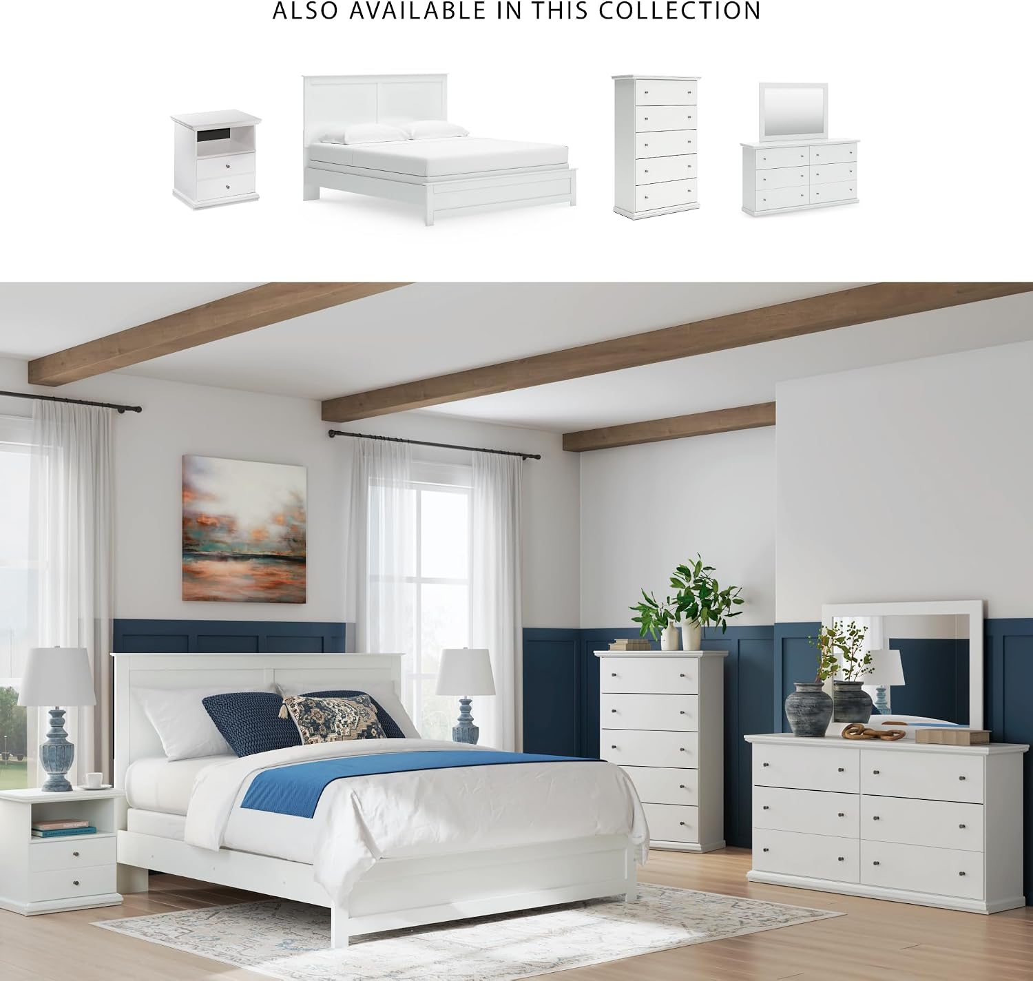 Signature Design by Ashley Bostwick Shoals Children's Traditional 5 Drawer Chest of Drawers, White