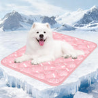 Rywell Dog Cooling Mat 2.0, Elegant Grey, 44"*32" Thick & Durable Cooling Mat for Extra Large Dogs, Extended Cooling with Waterproof & Color-Changing Arc-Chill Fiber (Q-Max>0.5), Ideal for Summer