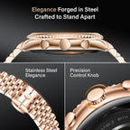 2026 Luxury Smart Watch for Men, Rotating Dial (Axe-Cut Bezel) Smartwatch, 1.32" AMOLED Display, Heart Rate, Blood Pressure, SpO2, Sleep Monitor, Stainless Steel Build, Compatible Android and iOS
