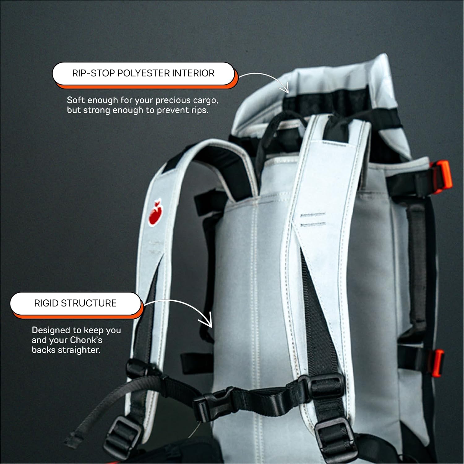 Maxine One Dog Backpack Carrier for Medium Dogs by Little Chonk | Adjustable & Ergonomic Front Facing Dog Carrier Backpack | Built to be Safer | Pet Backpack Carrier Featured in Wired Magazine - Black