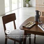 Signature Design by Ashley Allstream Mid-Century Modern Dining Table and Chairs Set with Cushioned Seat, Set of 5, Brown & Gray