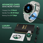SOUYIE GPT AI Smart Watch for Men, Bluetooth Call Heart Rate Blood Pressure Blood Oxygen Sleep Monitor, 107 Sports Modes 1.19" AMOLED Display Waterproof Fitness Tracker Android iOS, 44mm Silver Green