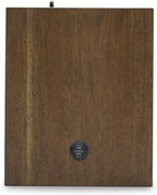 Signature Design by Ashley Moriville Rustic Farmhouse End Table with 1 Cabinet Door and USB Ports, Brown