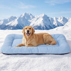 ZOMISA Cooling Dog Bed Q-MAX >0.5, Cooling Crate Mat for Extra Large Dogs, Cold Kennel Pad with Chill Breathable Washable Fabric for Summer, 41x27x2'', Blue