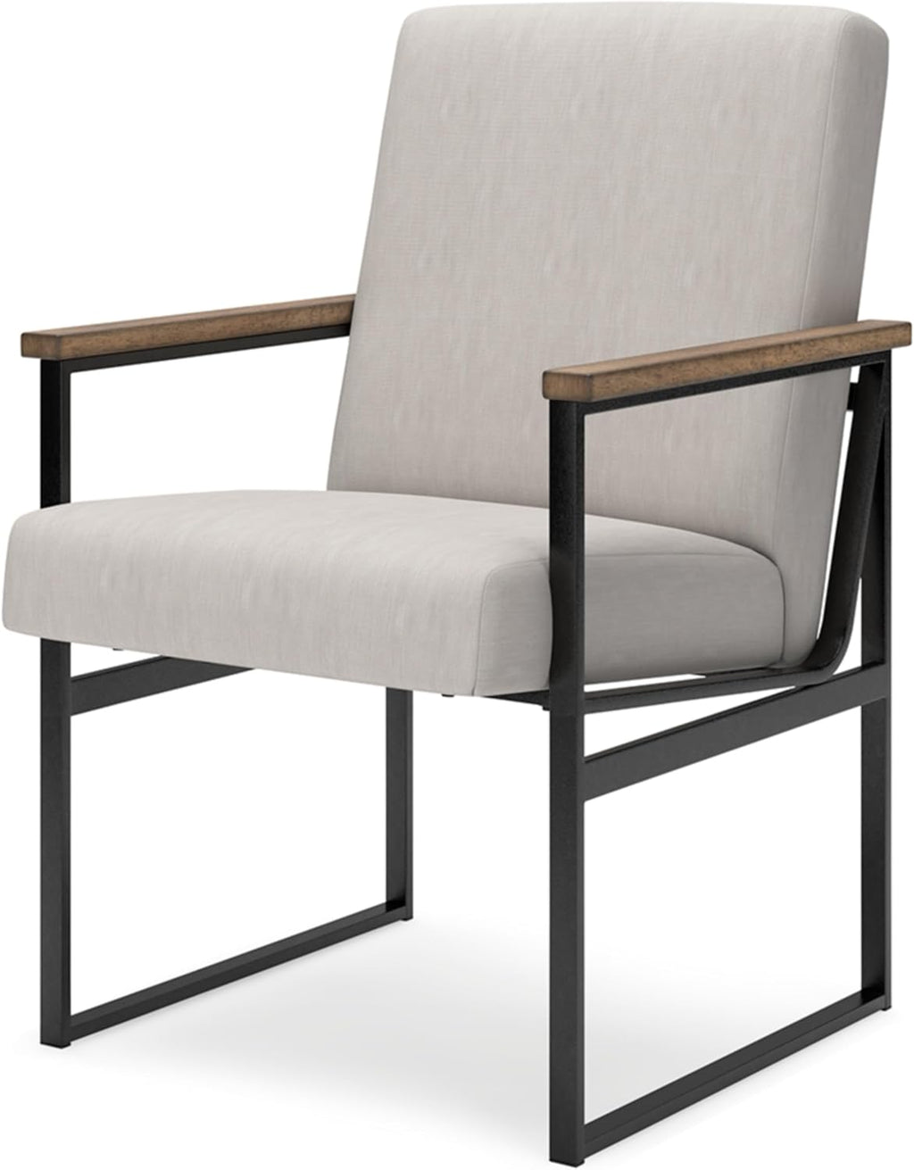 Signature Design by Ashley Montia Modern Home Office Desk Chair with Cushion, Beige & Light Brown