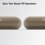 Beats Pill - Portable Bluetooth Speaker- Up to 24H Battery Life, Water Resistant, Bluetooth, Apple & Android Compatible, Seriously Loud Sound for Home, Outdoor and Travel- Champagne Gold