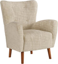 Signature Design by Ashley Jemison Next-Gen Nuvella Accent Chairs for Living Room, Stain-Resistant Fabric Wingback Armchair, Ideal for Cozy Nooks and Bedrooms, Dune Beige, 30" W