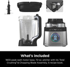 Ninja Full Size Blender I All-in-One | Best for Smoothies, Frozen Drinks, Shakes, Veggie Chopper & More | BlendSense Technology I 72 oz. Pitcher | 1800 Peak Watt | Silver | TB201