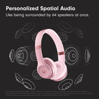Beats Solo 4 - Wireless On-Ear Bluetooth Headphones, Up to 50-Hour Battery Life, Ultra-Lightweight Comfort, Powerful and Balanced Sound, Apple & Android Compatible - Amazon Exclusive Metallic Pink