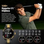 SOUYIE SW-7 Lux Smart Watch for Men, High-Gloss Ceramic Bezel & Two-Tone Steel, 1.43" AMOLED Display, AI GPT Voice Assistant, Bluetooth Calls, Health Monitor, 100+ Sports Modes, Compatible iOS Android