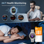 SOUYIE 2026 Smart Watch for Men Answer/Make Call for Android iPhone, 1.32" AMOLED HD Screen Mens Luxury Watch, 1st Heavy Duty Smartwatch Heart Rate Blood Oxygen Blood Pressure Sleep Monitor Pedometer