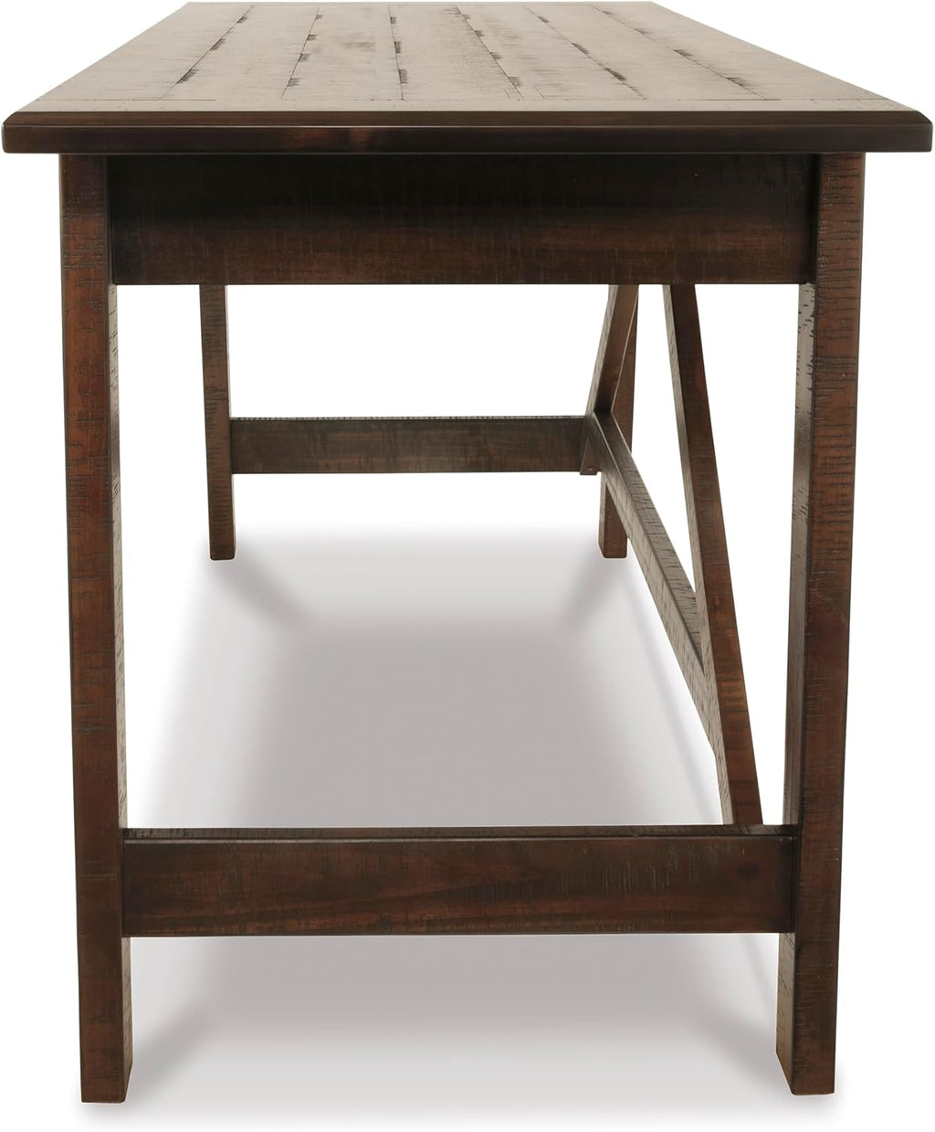 Signature Design by Ashley Baldridge Home Office Desk With Drawers, Rustic Industrial,Wood Construction, Smooth-Gliding Storage for Workspaces, Ideal for Home Offices, Brown