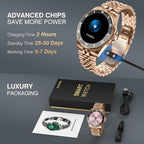 SOUYIE AI Smart Watch for Men, 1.19" AMOLED 44mm, 24/7 Heart Rate Blood Pressure Blood Oxygen Sleep Monitor, 107 Sports Tracker, IP67 Waterproof, Bluetooth Call Voice Assistant, for Android iOS Gold