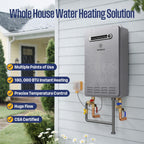 Westinghouse Propane Tankless Water Heater Outdoor, 8.1 GPM 180,000 BTU Whole House Instant Hot Water Heater, ±1°F Temp Stability, Non-Condensing on Demand High Efficiency for 3-5 Fixtures, LPG, 26L