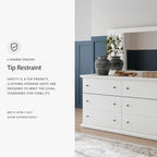 Signature Design by Ashley Bostwick Shoals Children's Traditional 6 Drawer Dresser, White