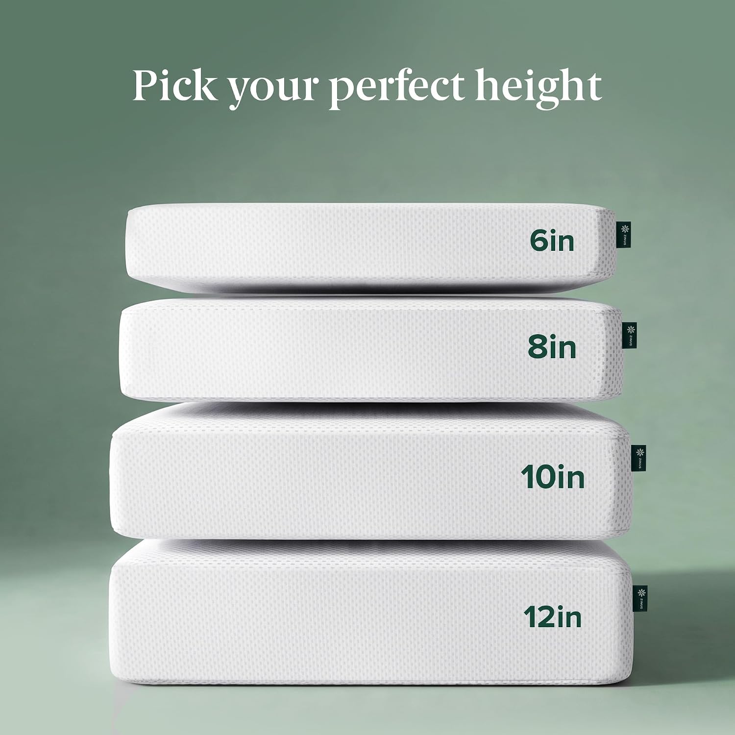 Zinus 12 Inch Green Tea Cooling Memory Foam Mattress [New Version], King, Fiberglass Free, Medium Firmness, Cooling Gel Foam, Certified Safe Foams & Fabric, Mattress in A Box