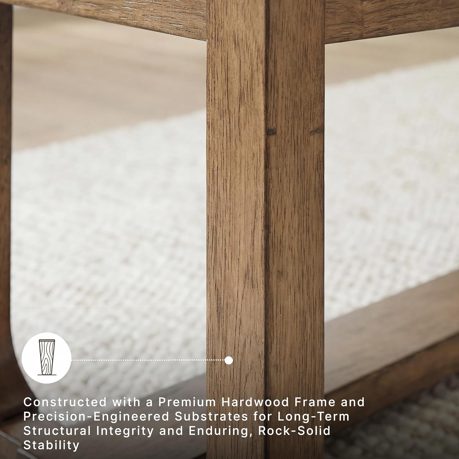 Signature Design by Ashley Cabalynn Dining Bench, Upholstered Farmhouse Style, Hardwood Solids and MDF Substrates Frame, Ideal for End of Bed or Entryway, 63.5" W, Oatmeal and Light Brown