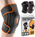 DR. BRACE ELITE Knee Brace with Side Stabilizers & Patella Gel Pads for Maximum Knee Pain Support and fast recovery for men and women-Please Check How To Size Video (Mars, Large)