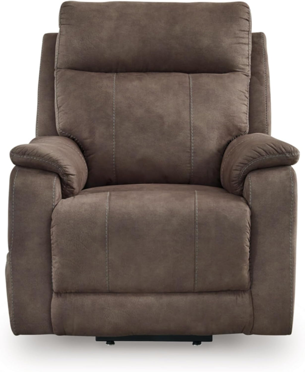 Signature Design by Ashley Crestmeade Modern Dual Motor Power Lift Recliner with Adjustable Backrest, USB Ports, Heat and Massage Function, Dark Brown