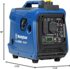 Westinghouse 2550 Peak Watt Super Quiet & Lightweight Portable Inverter Generator, RV Ready 30A Outlet, Gas Powered, CO Sensor, Parallel Capable, Long Run Time,Blue