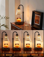 Innqoo Candle Warmer Lamp with Timer, Dimmable Candle Warmer for Jar Candles, Height Adjustable Wax Melts Warmer, Birthday Gifts for Women Mom, House Warming Gifts New Home Decor