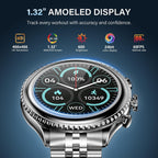 SOUYIE 2026 Smart Watch for Men Answer/Make Call for Android iPhone, 1.32" AMOLED HD Screen Mens Luxury Watch, 1st Heavy Duty Smartwatch Heart Rate Blood Oxygen Blood Pressure Sleep Monitor Pedometer