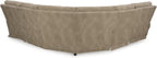 Signature Design by Ashley Next-Gen DuraPella 5-Piece Power Reclining Sectional, Modular L-Shaped Sofa with Zero Gravity Recline and Adjustable Headrest, Water Resistant Faux Leather Couch, Sand