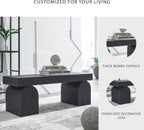 Signature Design by Ashley Holgrove Contemporary Accent Bench with Oversized Legs and for Living-Room, Home-Office or Entryway Use, Black