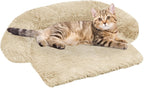 GGIB Cooling Dog Bed Mat with Bolster Pillow Washable Dog Couch Cover Breathable Summer Pet Couch Bed Protector Indoor(Large, Cooling Grey)