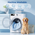 ZOMISA Cooling Dog Bed Q-MAX >0.5, Cooling Crate Mat for Extra Large Dogs, Cold Kennel Pad with Chill Breathable Washable Fabric for Summer, 41x27x2'', Blue