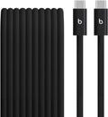 Beats 240W USB-C to USB-C Braided Cable, Fast Charging, Durable/Tangle Free, Compatible with Apple and Android Devices (3 m/10 ft) – Bolt Black
