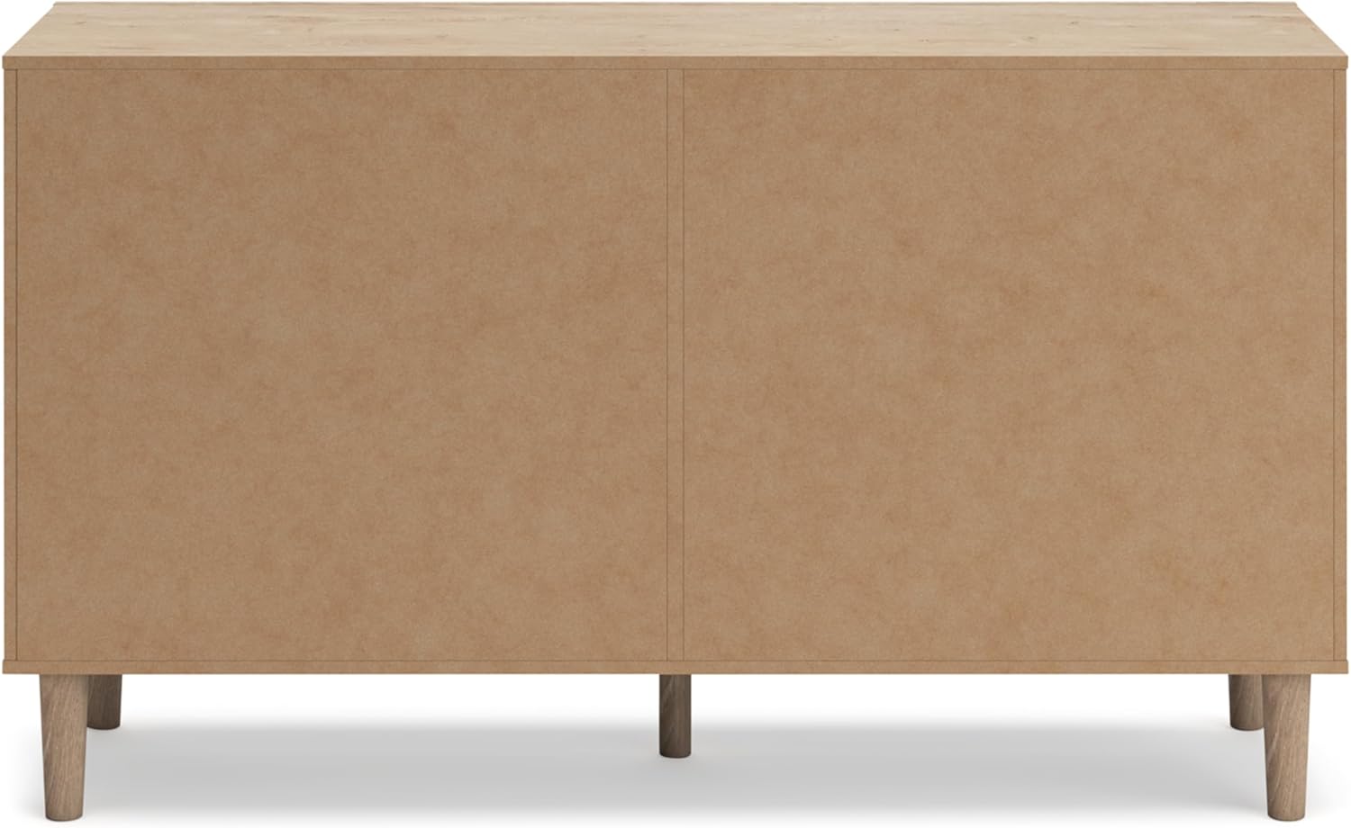 Signature Design by Ashley Cielden 6 Drawer Dresser, Quick 10-Minute Assembly, Textured Cane Details, Coastal Modern Bedroom Storage, Light Brown Two-Tone