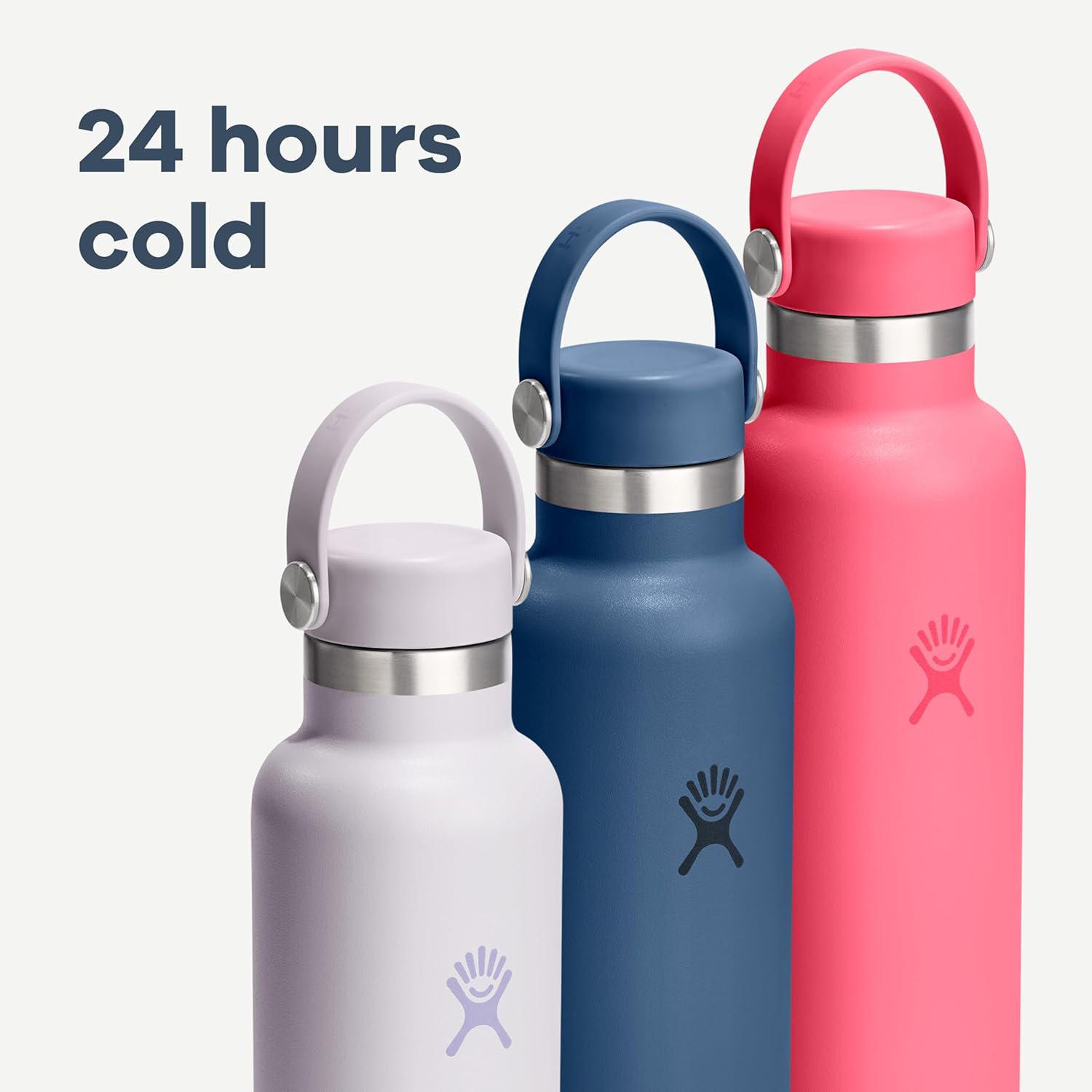 Hydro Flask Water Bottle - Insulated Stainless Steel - Non Spill, Leakproof in 21 Oz Tonal White