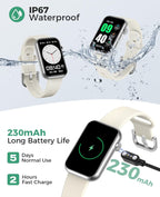 Smart Watch Fitness Tracker (Answer/Make Call), 24/7 Heart Rate Spo2 Blood Pressure Monitor Sleep Tracker, 114 Sports Modes Pedometer Calorie Step Tracker, Waterproof Activity Tracker for Men Women