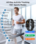 SOUYIE Smart Watch Fitness Trackers for Men Women, 1.47″ HD Curved Screen, 24/7 Heart Rate/SpO2/ Blood Pressure Monitor, Sleep Tracker, 110+ Sports Modes, Waterproof Activity Tracker for Android iOS