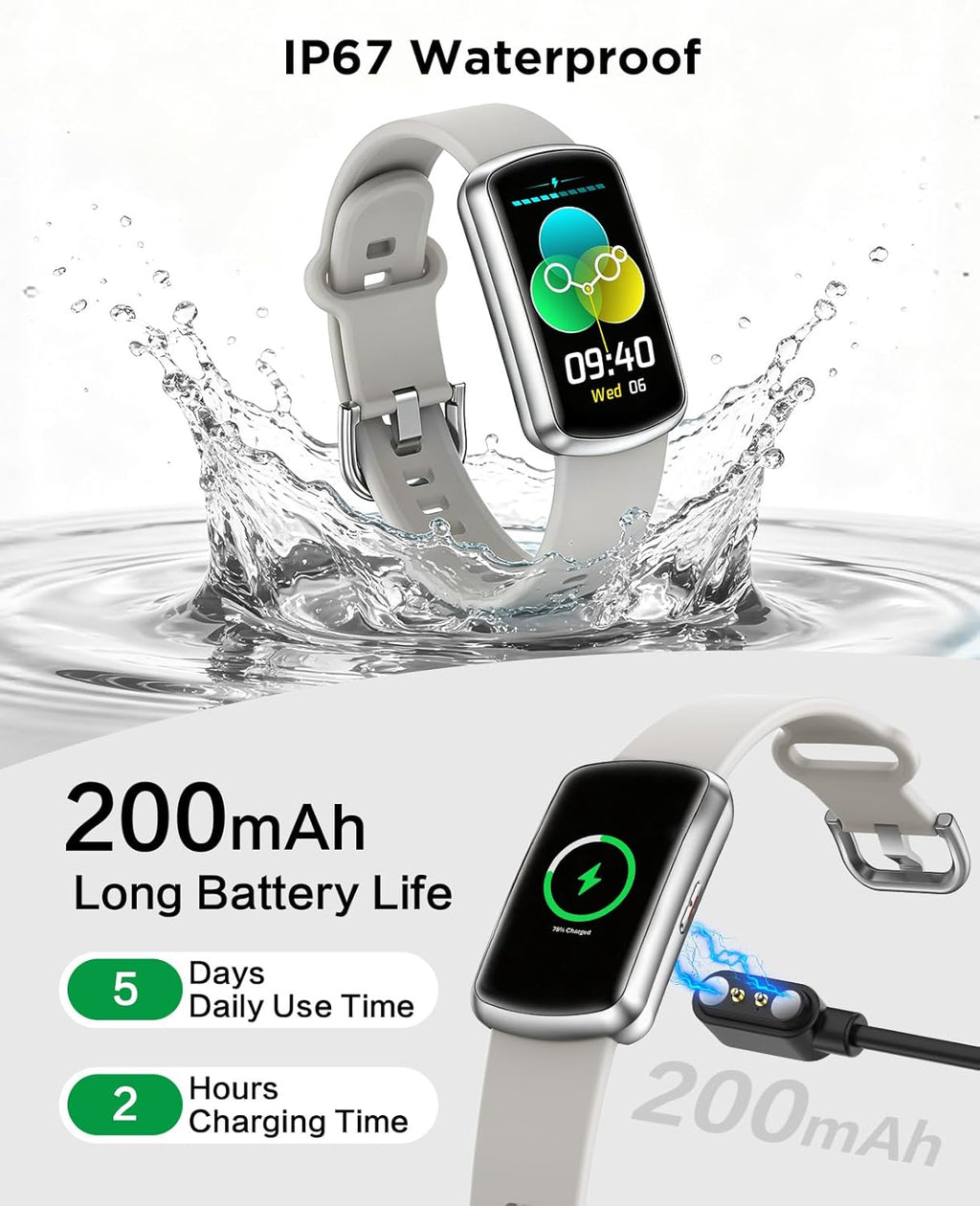 SOUYIE Smart Watch Fitness Trackers for Women Men, 1.47″ HD Curved Screen, 24/7 Heart Rate/SpO2/ Blood Pressure Monitor, Sleep Tracker, 110+ Sports Modes, Waterproof Activity Tracker for Android iOS