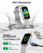 SOUYIE Smart Watch Fitness Trackers for Women Men, 1.47″ HD Curved Screen, 24/7 Heart Rate/SpO2/ Blood Pressure Monitor, Sleep Tracker, 110+ Sports Modes, Waterproof Activity Tracker for Android iOS