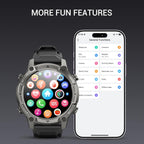 2026 Smart Watch for Men, Standalone GPS & Offline Maps, 5ATM Waterproof, 1.43" AMOLED, 4GB RAM, 178 Sports Modes, Compass, Heart Rate/SpO2/Stress/All-Day Sleep Monitor, Compatible Android iOS Black