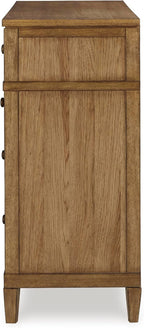 Signature Design by Ashley Sharlance Transitional 9-Drawer Dresser with Felt-Lined Top Drawers, Warm Brown