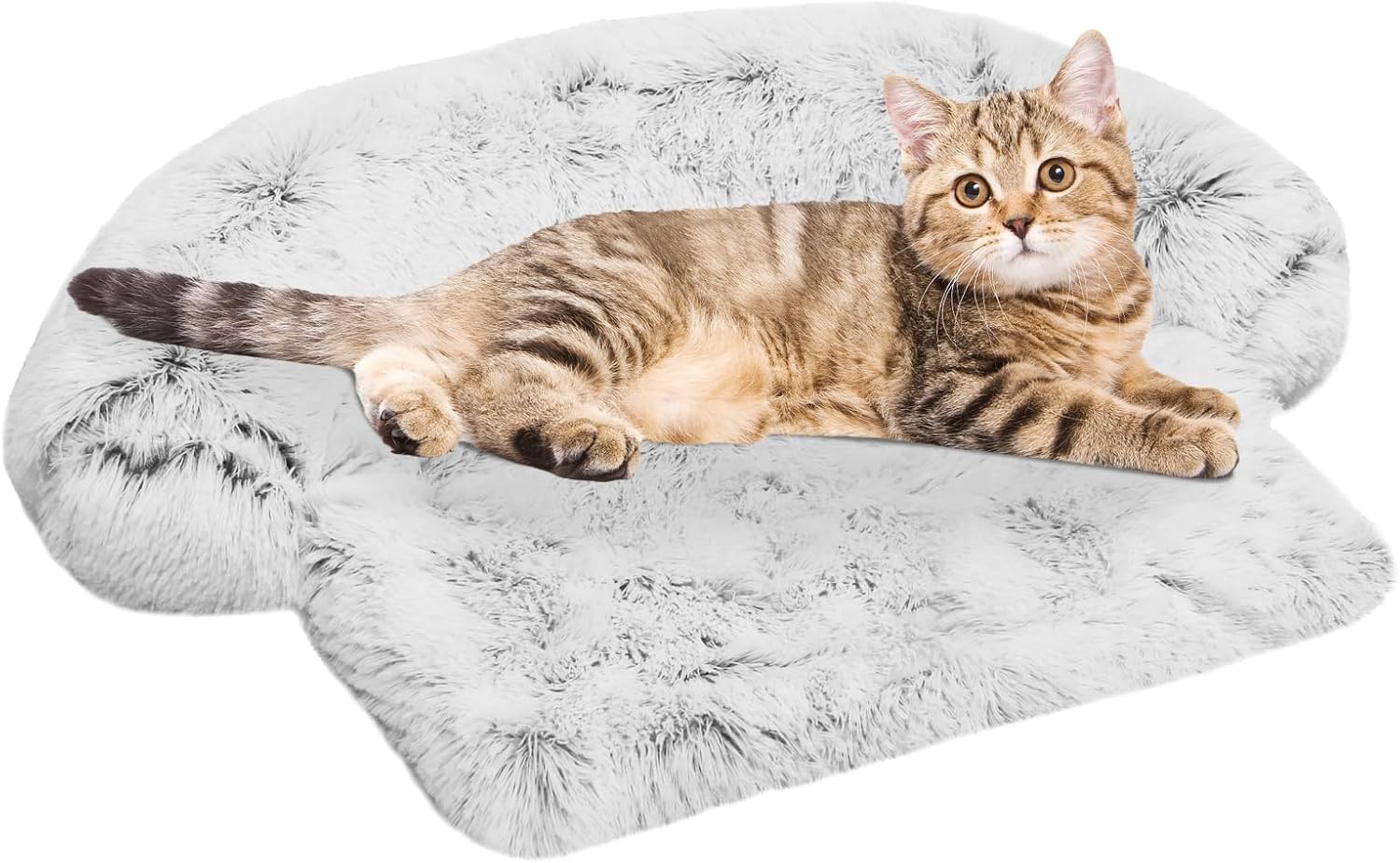GGIB Cooling Dog Bed Mat with Bolster Pillow Washable Dog Couch Cover Breathable Summer Pet Couch Bed Protector Indoor(Large, Cooling Grey)