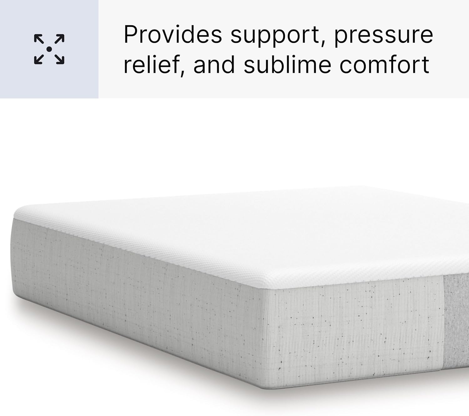 Signature Design by Ashley Queen Size Cool Max 12 Inch Medium Plush Cooling Gel Infused Memory Foam Mattress for Pressure Relief, Fiberglass-Free, Mattress in A Box