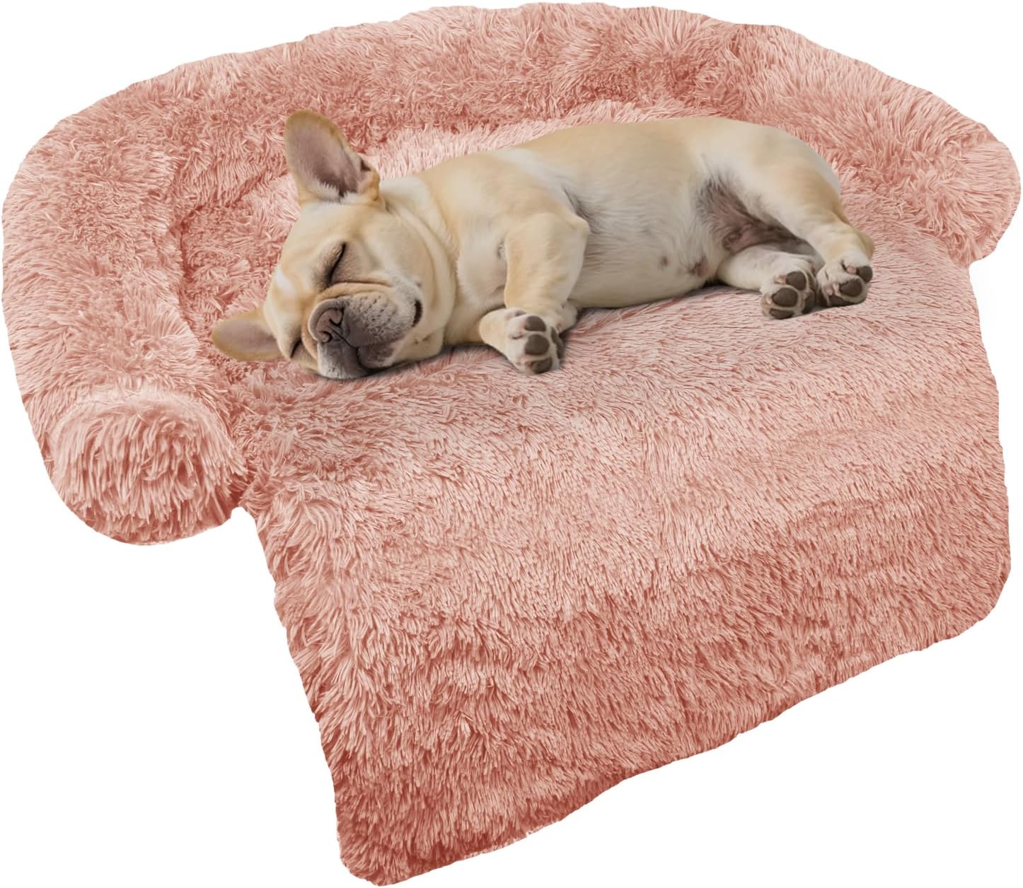 GGIB Cooling Dog Bed Mat with Bolster Pillow Washable Dog Couch Cover Breathable Summer Pet Couch Bed Protector Indoor(Large, Cooling Grey)