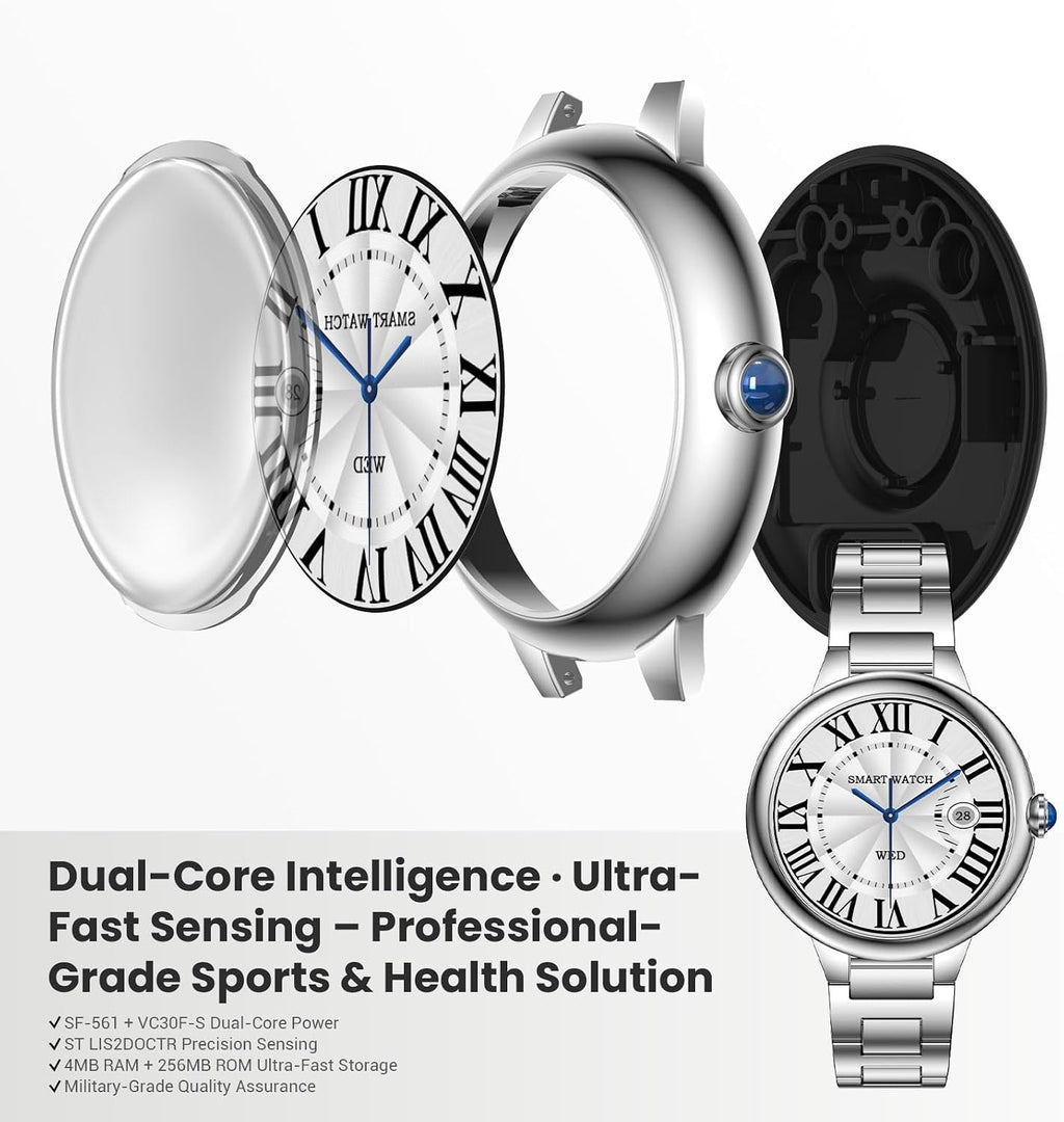 SOUYIE 2026 DA GPT Smart Watch for Women, 1.19" AMOLED Display, AI Customizable Watch Face, Heart Rate, Sleep Monitor, 107 Sports Modes Fitness Tracker, Compatible with iOS & Android