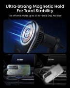 Anker Prime MagSafe Car Mount Charger, Qi2 25W Certified Wireless Car Charger with AirCool, Strong Magnets, Air Vent Mount for iPhone 17-12 Series