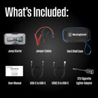 Westinghouse 4000A Portable Jump Starter & USB Power Bank - 12V Car Battery Booster Pack Jump Box for Up to 9.0L Gas & 7.0L Diesel Engines, Bright LED Flashlight, IP65 Rated Waterproof Housing