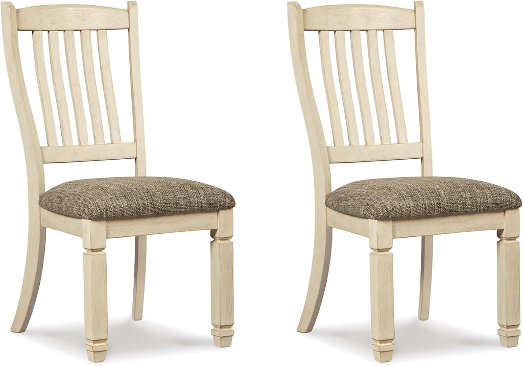 Signature Design by Ashley Bolanburg 20" Upholstered Dining Room Chair, Set of 2, Antique White