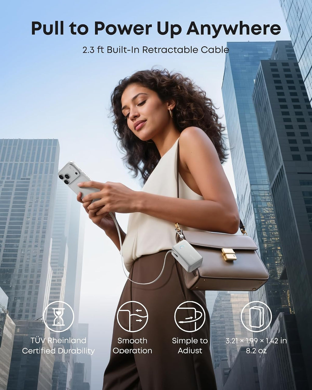 Anker Nano Power Bank, 45W 10,000mAh Portable Charger, iPhone Battery Pack | Built-In Retractable USB-C Cable, for iPhone 17 / 16 Series, iPad, Galaxy, Pixel, and More, Compact Travel Design