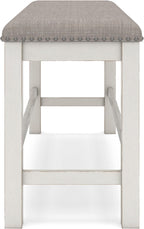 Signature Design by Ashley Robbinsdale 49" Counter Height Dining Bench, Antique White