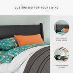 Signature Design by Ashley Socalle Twin Panel Headboard, Bed Frame Mount, Engineered Wood and Decorative Laminate Construction, Ideal for Small Bedrooms and Kids Rooms, Matte Black, Twin
