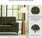 Signature Design by Ashley Reveon Lakes Contemporary Loveseat with Tufted Cushion and Removable Cushion, Green